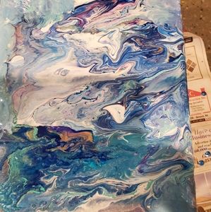 Abstract handmade canvas art